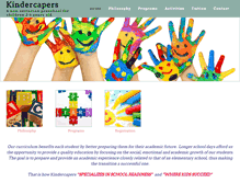 Tablet Screenshot of kindercapers.com